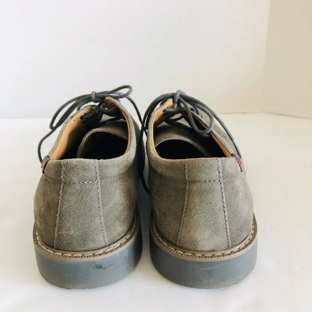 G.H. Bass & Co. Pasadena Grey Suede Derby Shoes Leather Upper Mens Size 7.5M